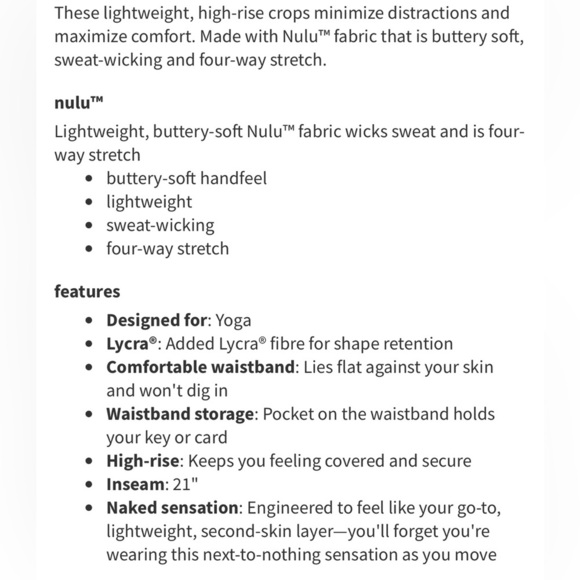 Lululemon Align Crop *19"- Midnight Navy/ Size 8 - Picture 4 of 8